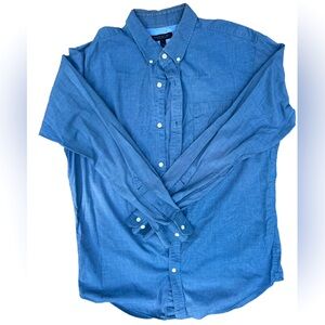 BANANA REPUBLIC Slim Fit Denim Tailored Shirt Men’s Tall Size L